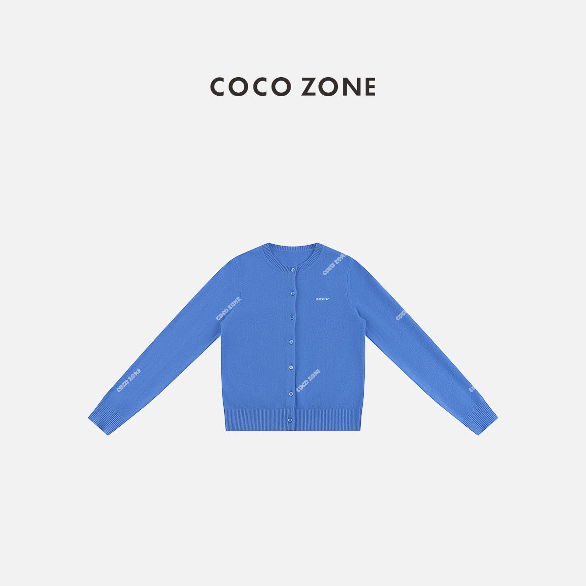 COCO ZONE 刘一一 "早春来信"100绵羊毛学院风针织开衫ACC1D2707