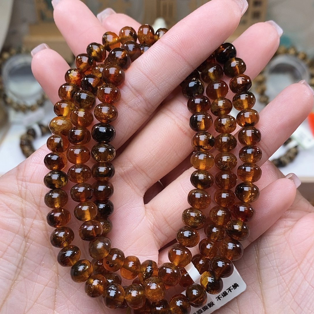 琥珀未镶嵌手链7➕