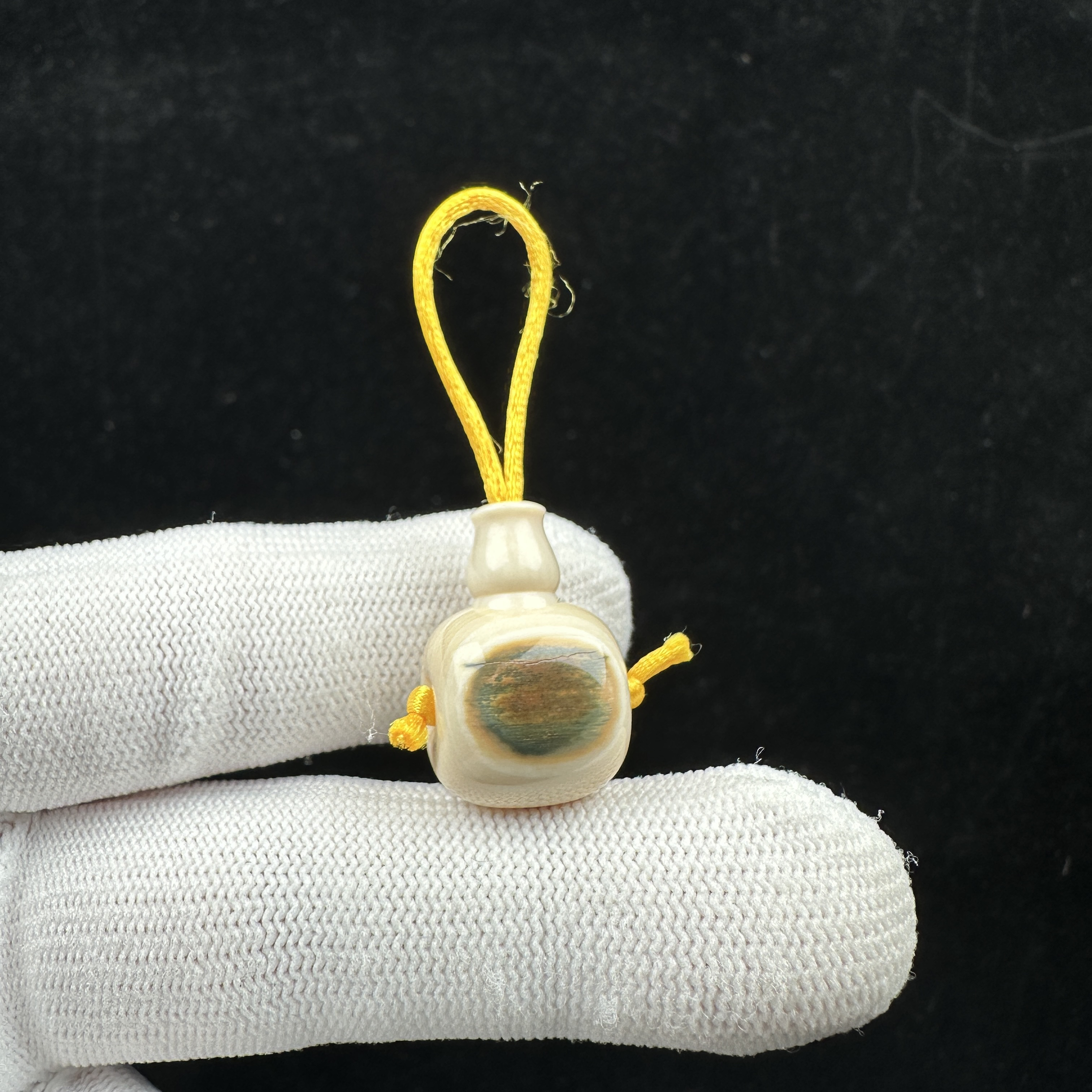 K12-84天然猛犸牙 黄金瞳三通14.2*22.8mm一物一图假一罚十