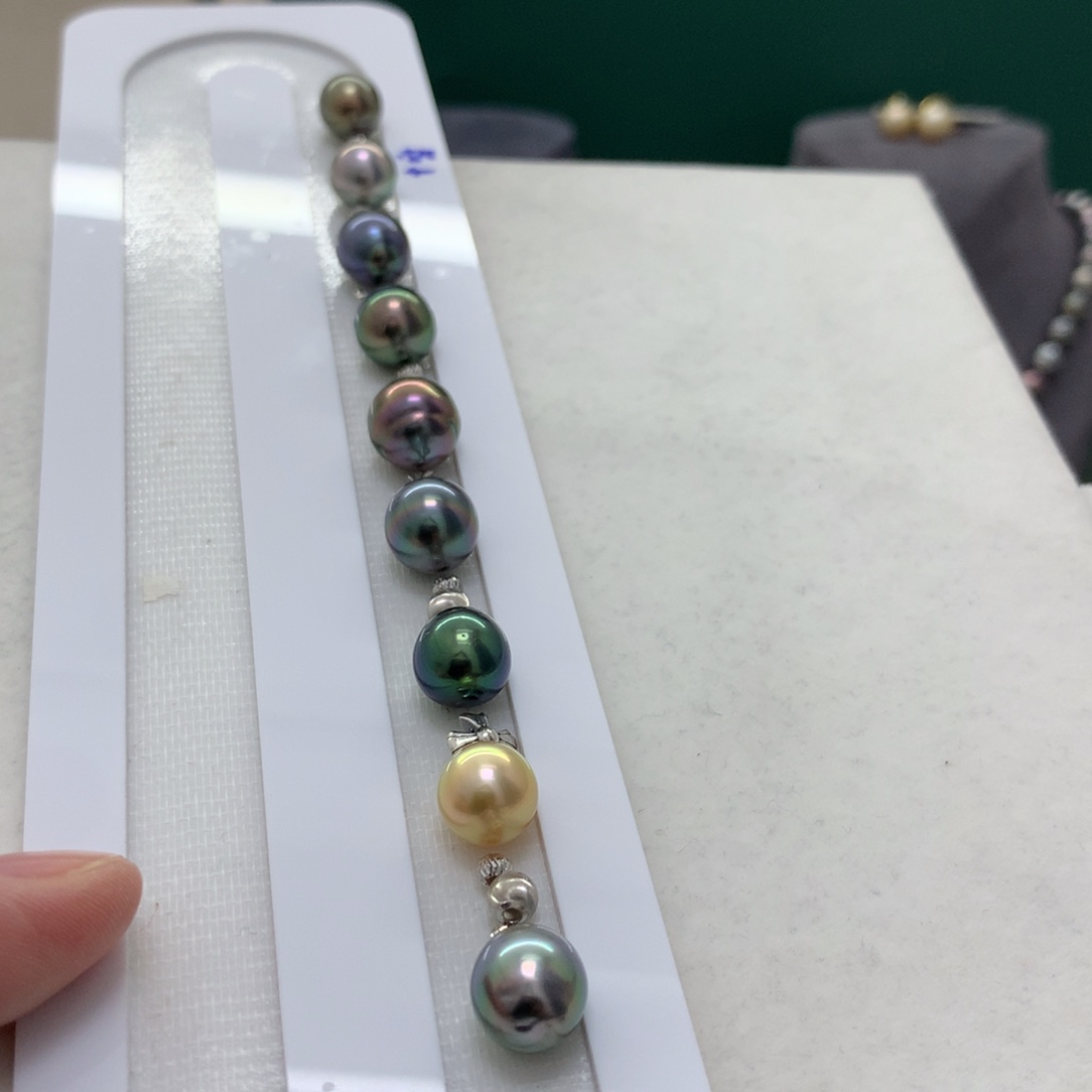 未镶嵌手链定制海水珍珠蔓**