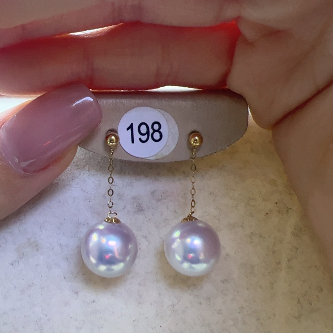 淡水珍珠耳饰18K金镶嵌