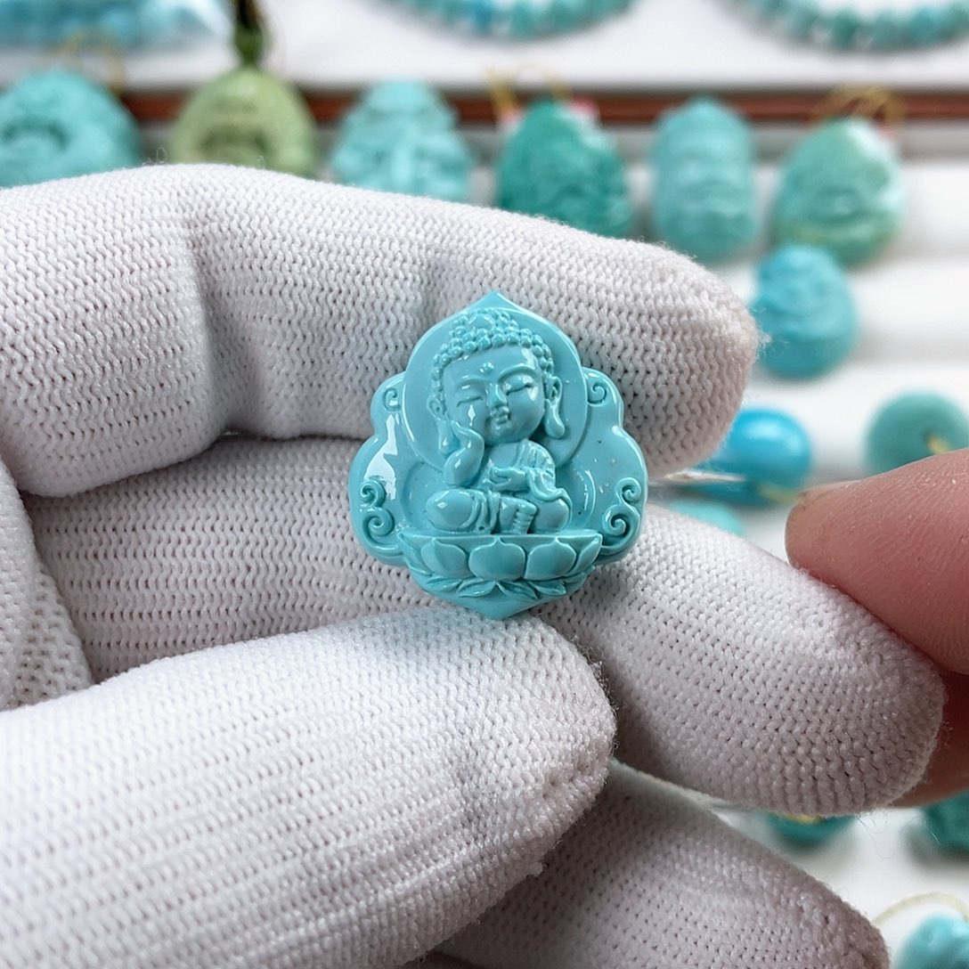 绿松石车挂未镶嵌