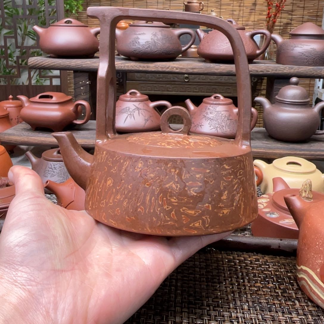 紫砂茶壶宜兴原矿紫砂手工制400