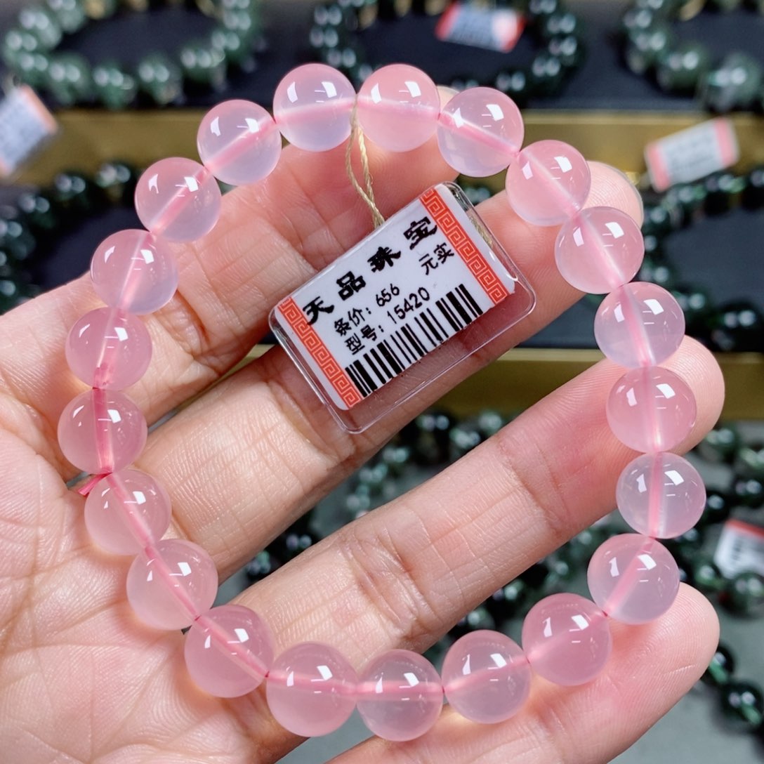 手链未镶嵌水晶粉水晶手链15420