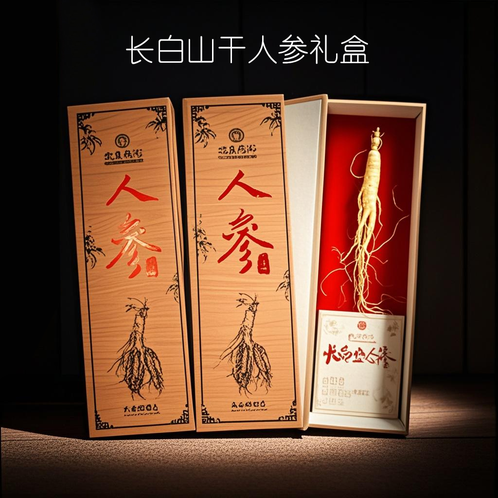 长白山人参礼盒长干人参食用滋补生晒参花煲汤泡酒白参非野山参