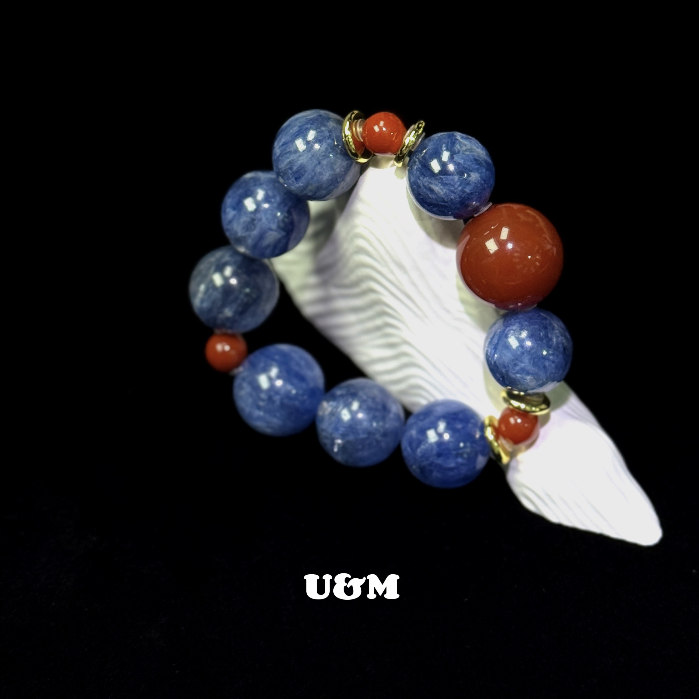 U&M | 暖翠系列 | 蓝晶石 | 南红 | 17mm | 20mm