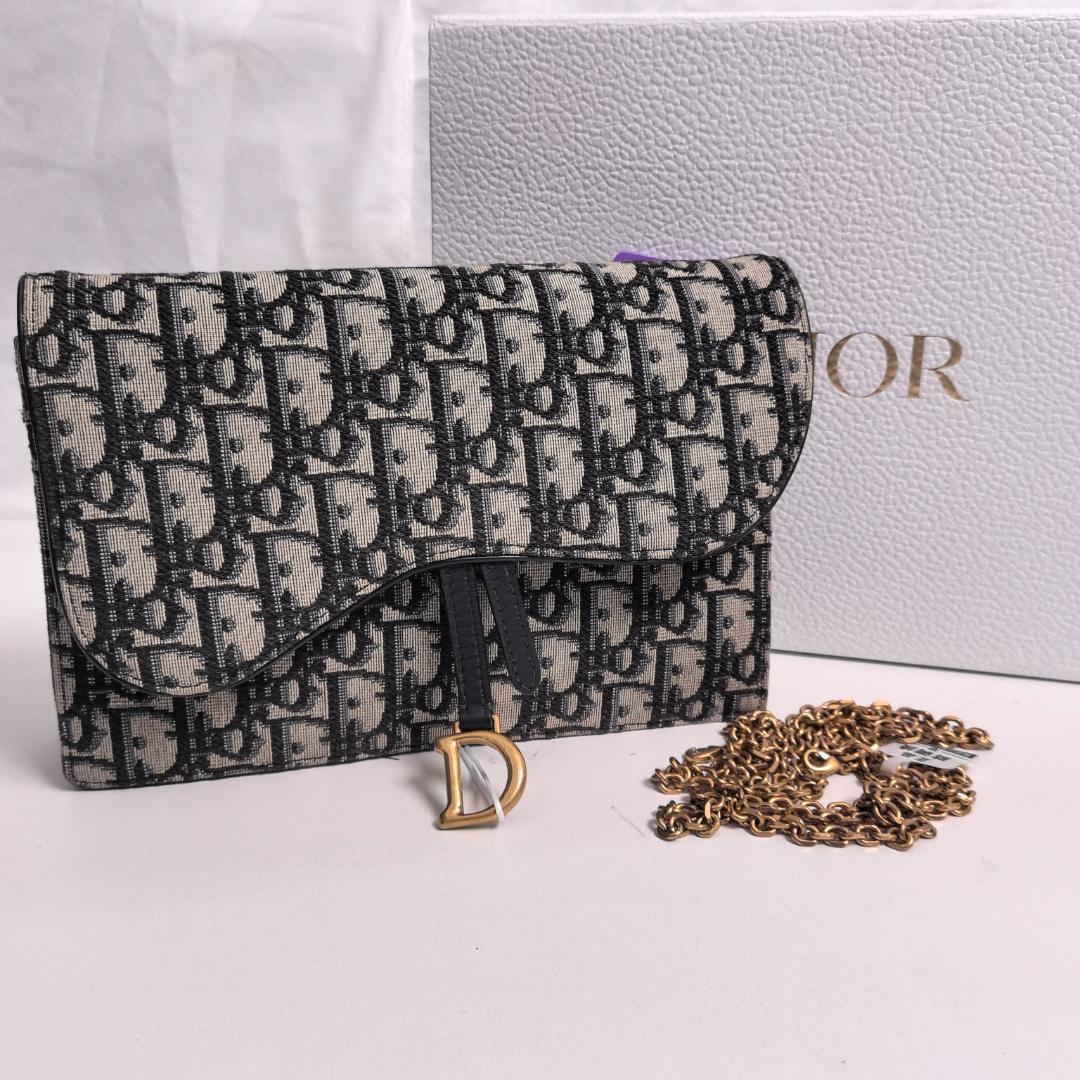 99新 DIOR/迪奥 老花马鞍单肩包 1835 1437