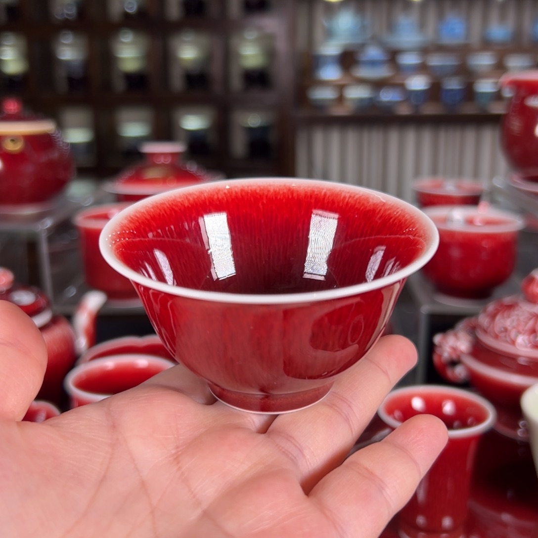 杯子景德镇原矿郎红杯