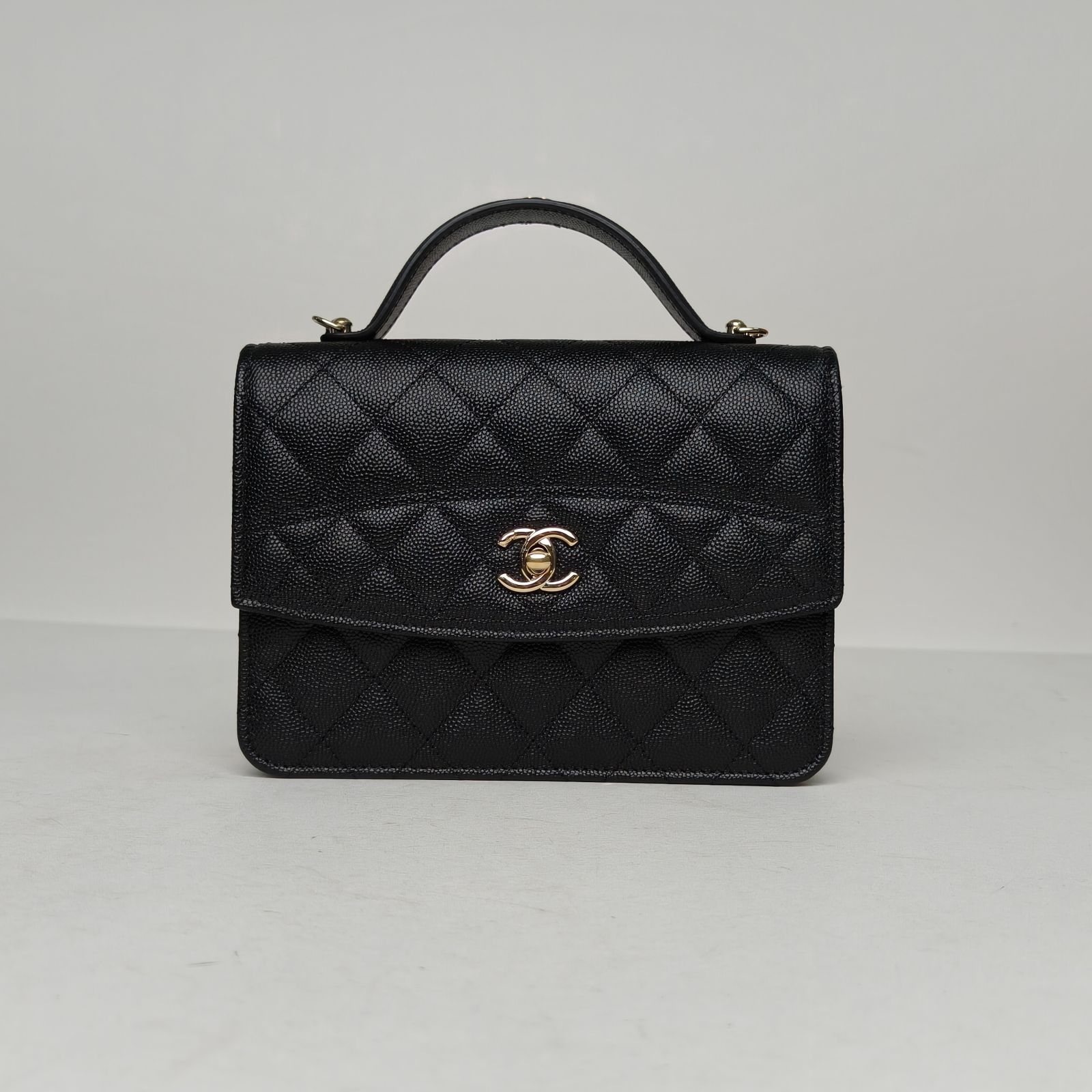 99新 Chanel/香奈儿 【双双】25C 风琴双肩包 黑色 镭射标