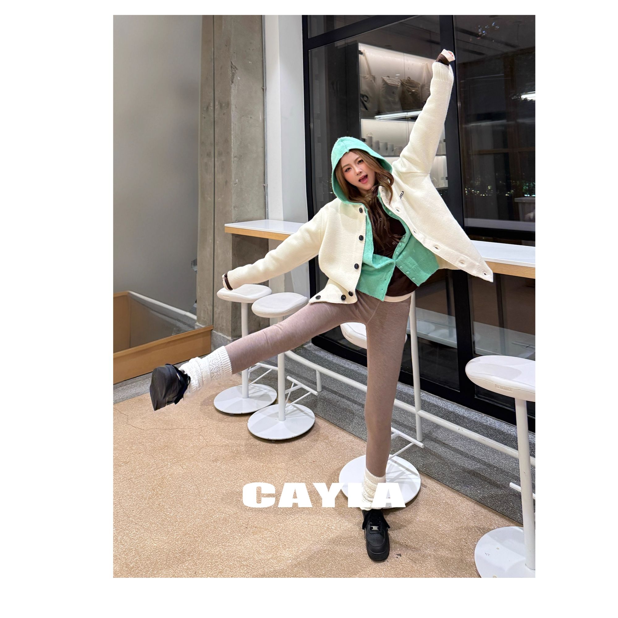 CAYLA 羊绒暖壳保暖九分打底裤25AW150