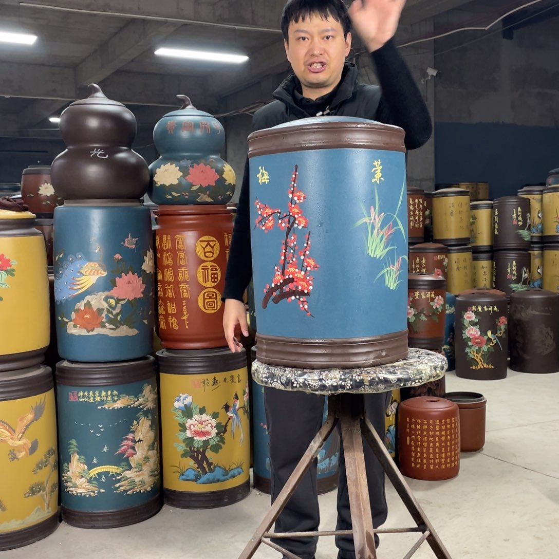 宜兴原矿紫砂茶叶罐