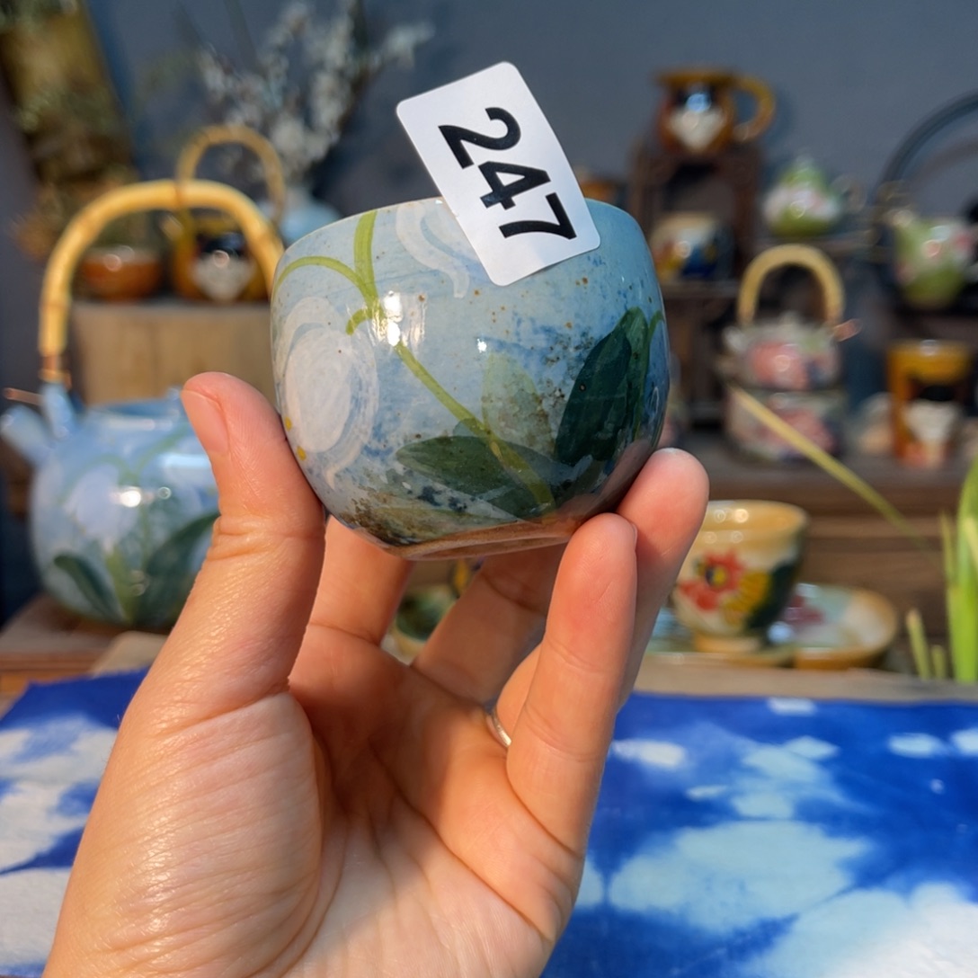 杯素浅陶瓷手工手绘