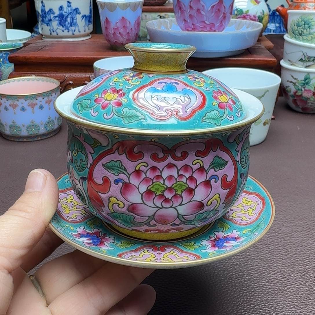 瓷片景德镇仿古手工制作精品展示