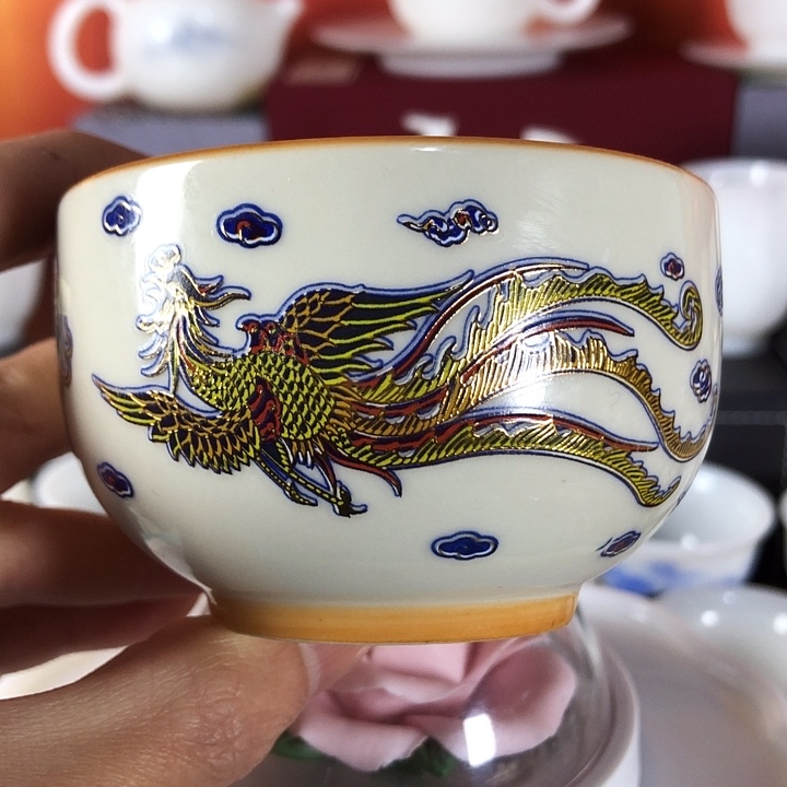 遇热变色龙凤主人杯