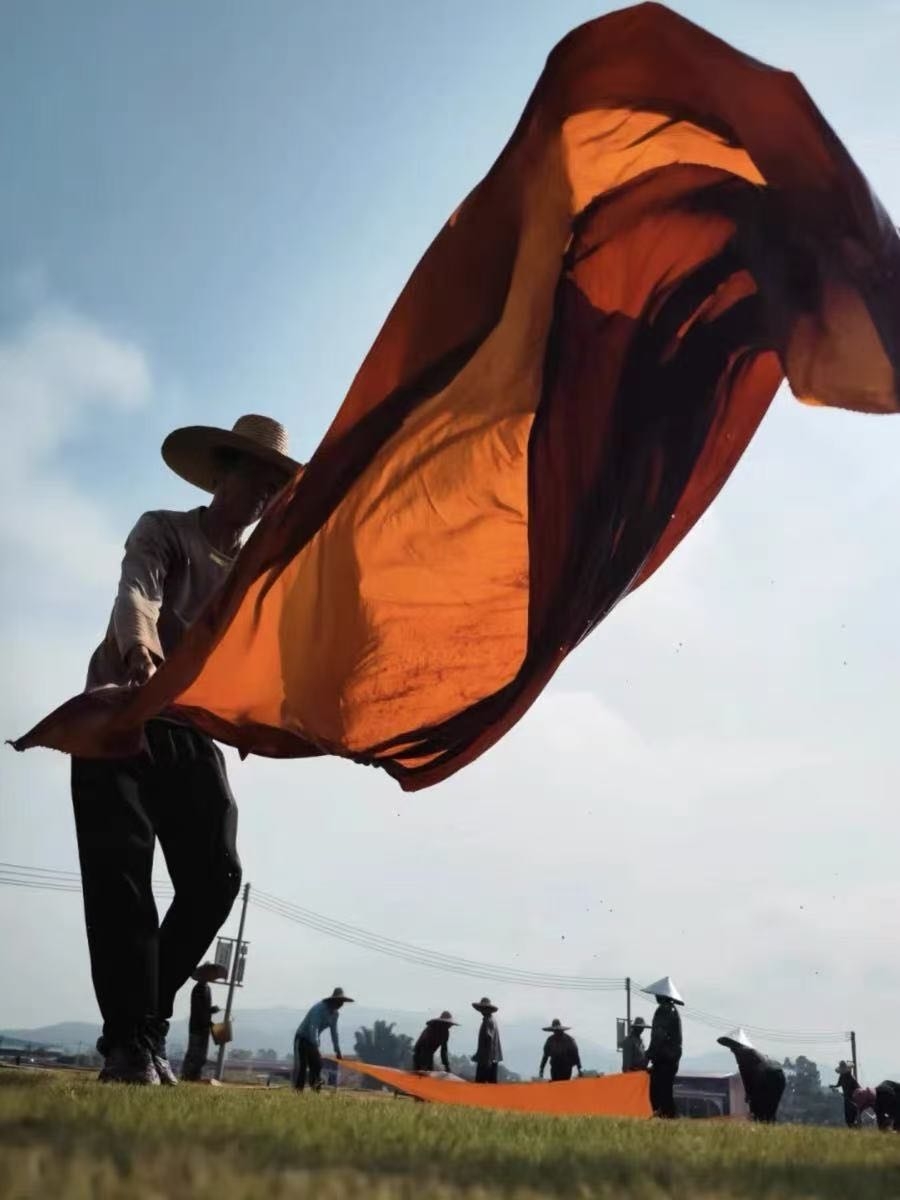 【正品香云纱】11真丝皮子 花螺 莨纱 绞萝面料【改价】