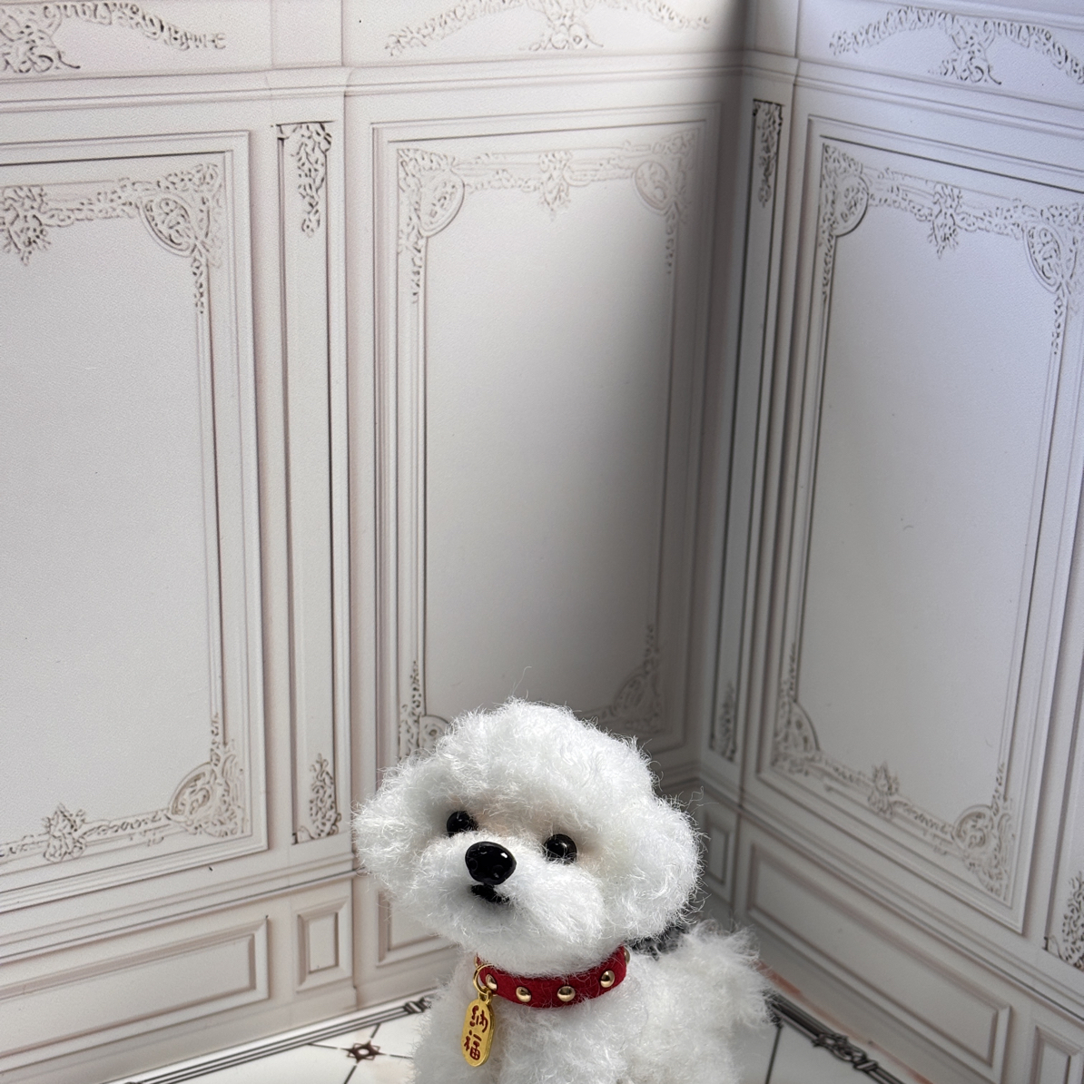 羊毛扭棒成品小狗6cm可做挂件摆件适合送女生礼物手工制品不退换