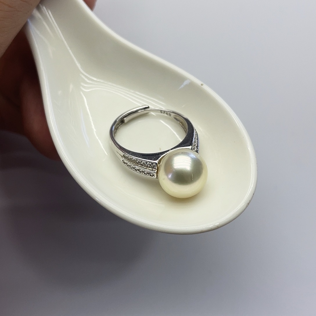 海水珍珠银S925镶嵌戒指