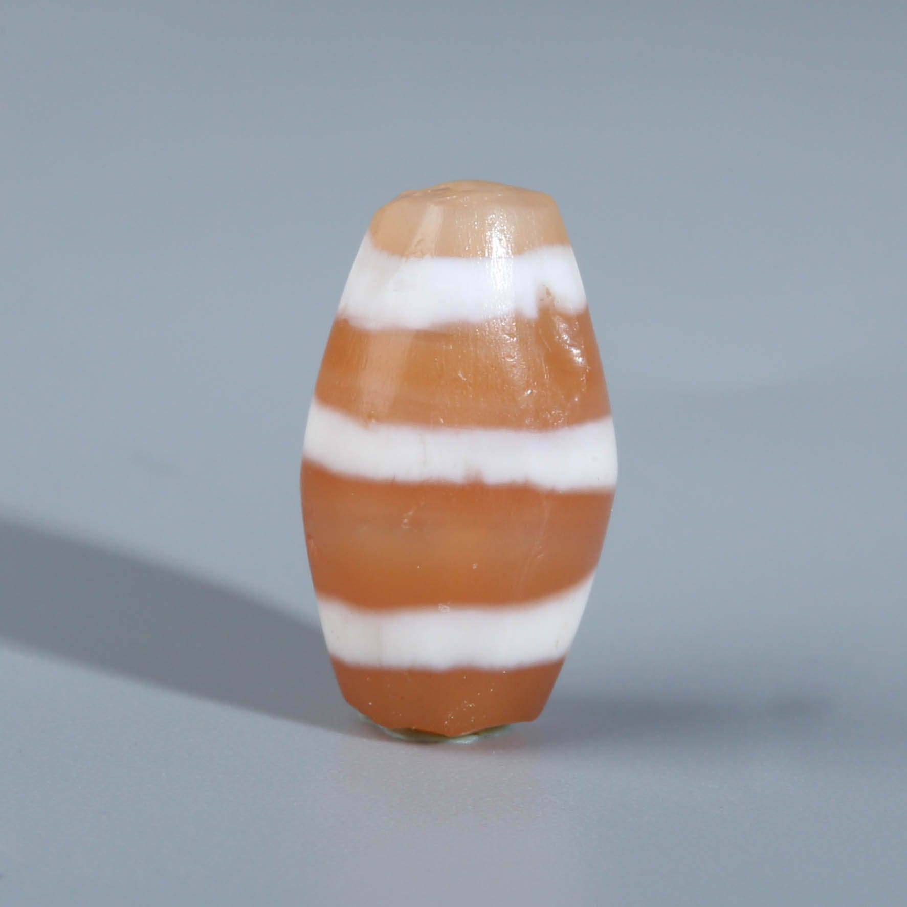 H13-317 东南亚Pyu时期三线红玉髓管珠7.5*13.1mm 