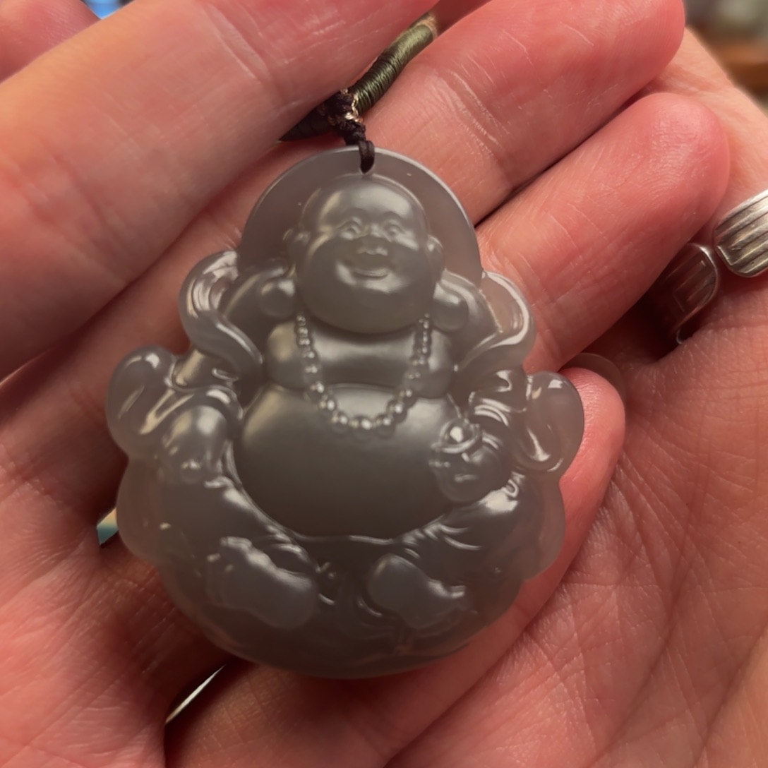 和田玉颈饰未镶嵌碧**天