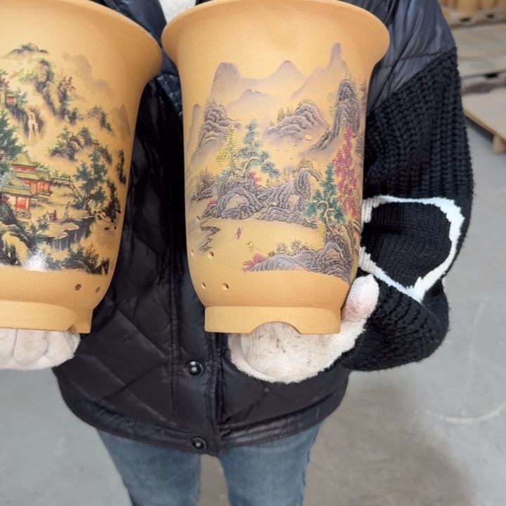 紫砂花盆 高度22口径17