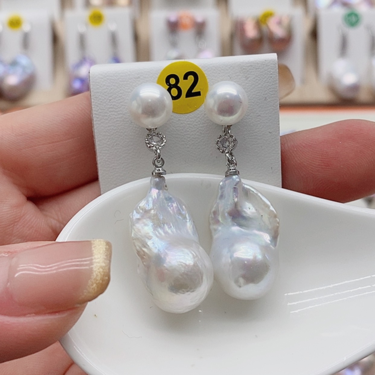 【闪购商品】淡水珍珠耳饰银S925镶嵌