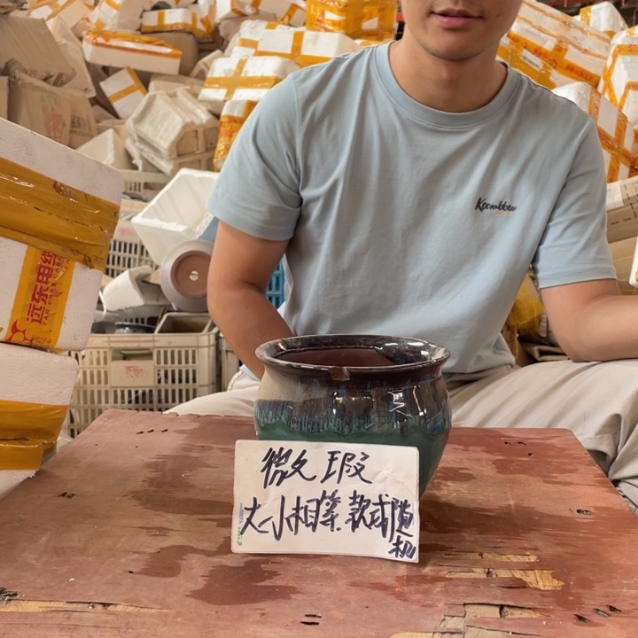 宜兴紫砂粗陶花盆