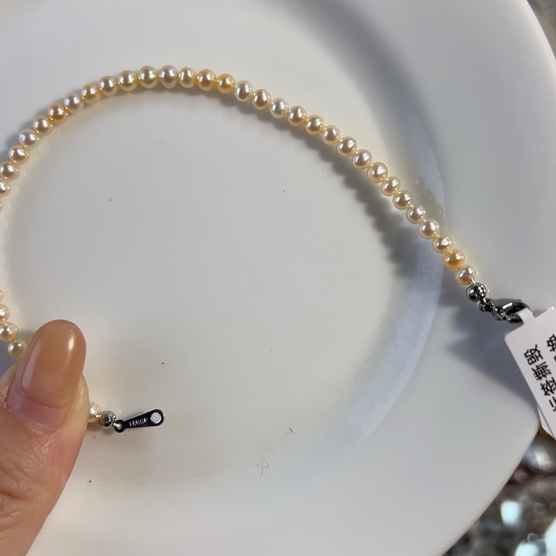 浅***l淡水珍珠钛钢天然淡水珍珠