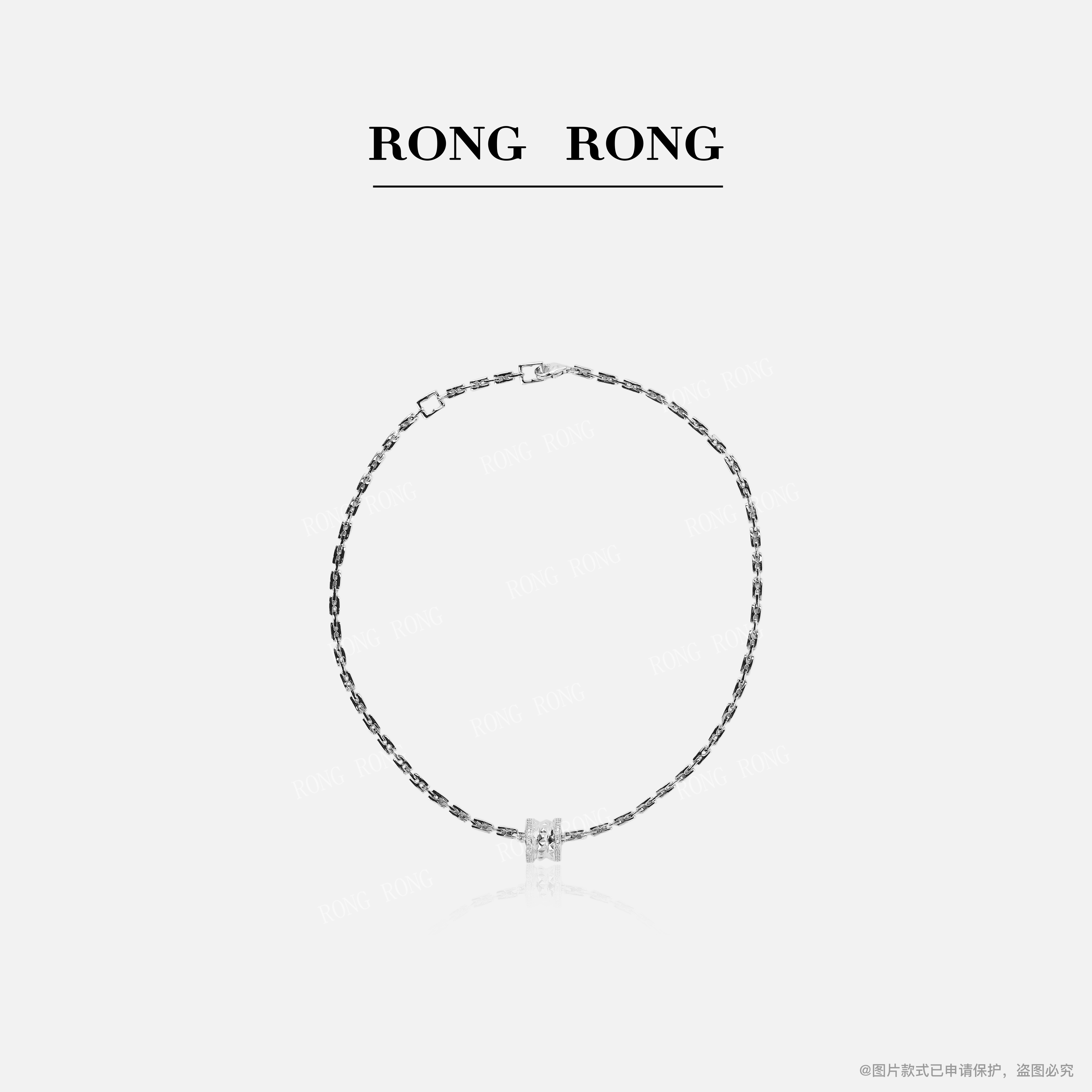 铜合金项链 RONGRONG 星河光影锆石高级感项链D202504231003