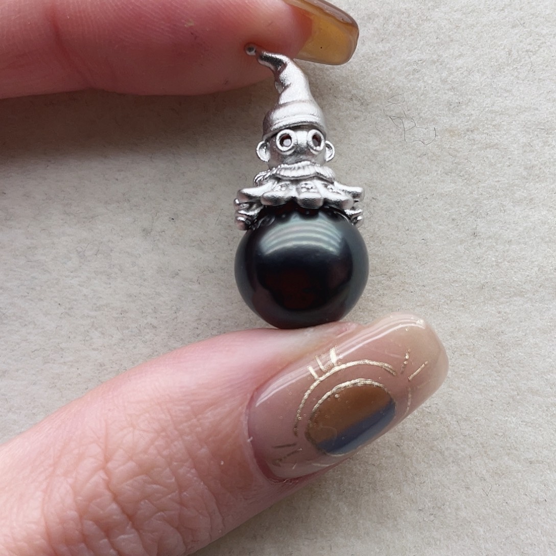 吊坠89银S925镶嵌海水珍珠