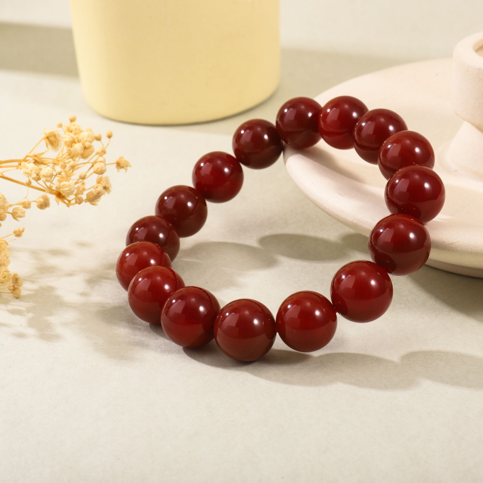 V28特级南红14mm单圈手串（随机礼盒）