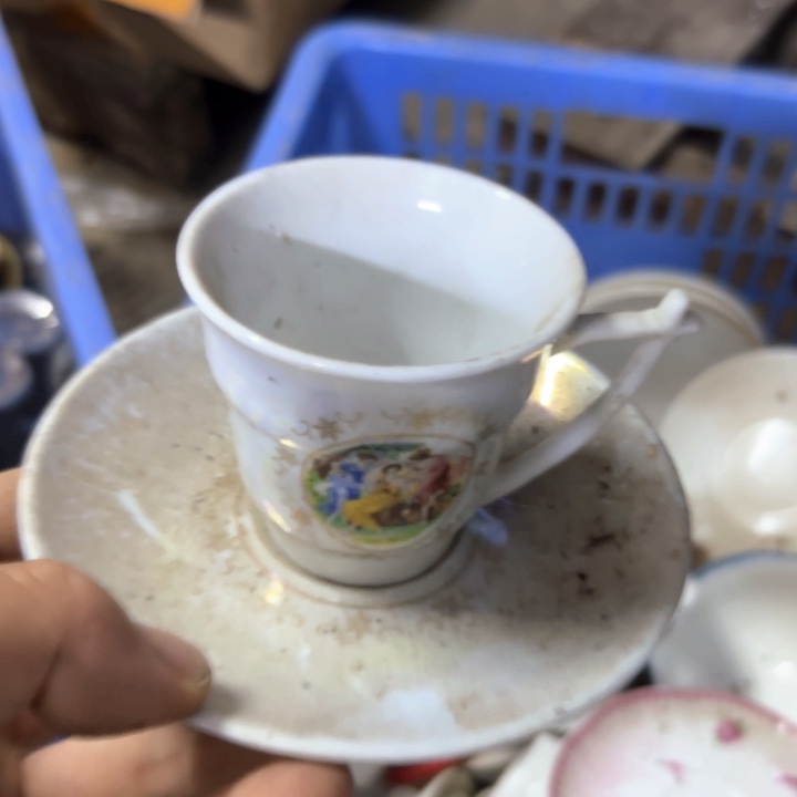 外贸库存尾单瓷器迷你咖啡杯