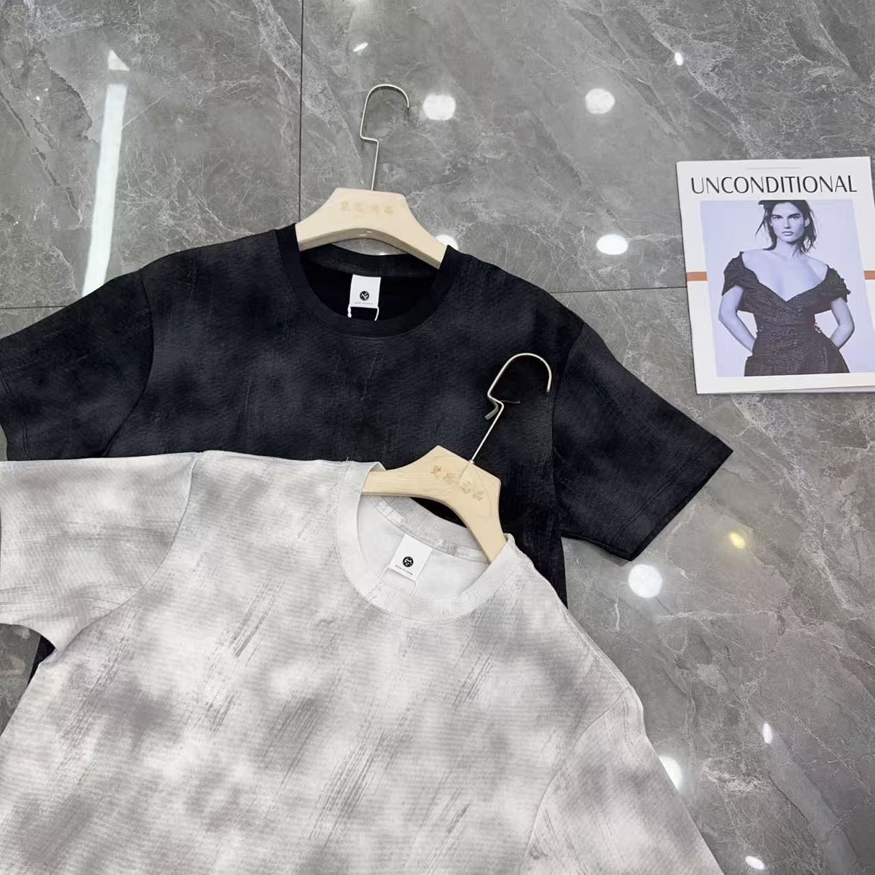 T恤圆领通用夏季情侣常规款扎染水洗短袖百搭休闲