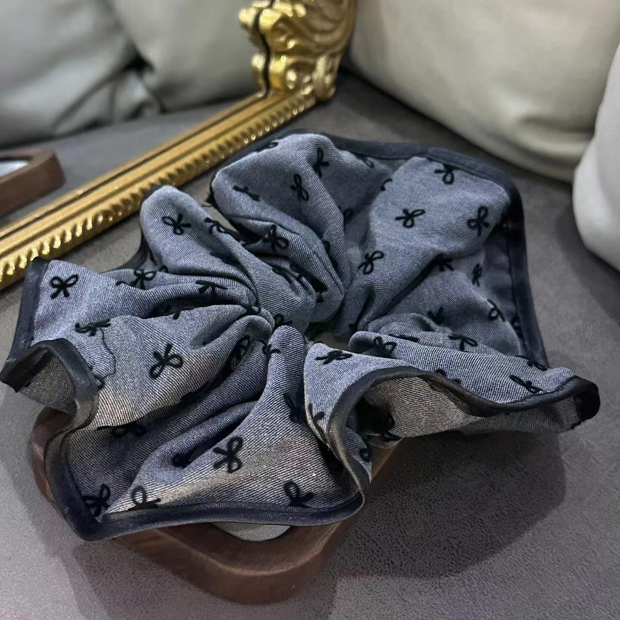 ins同款法式复古大肠发圈-4494