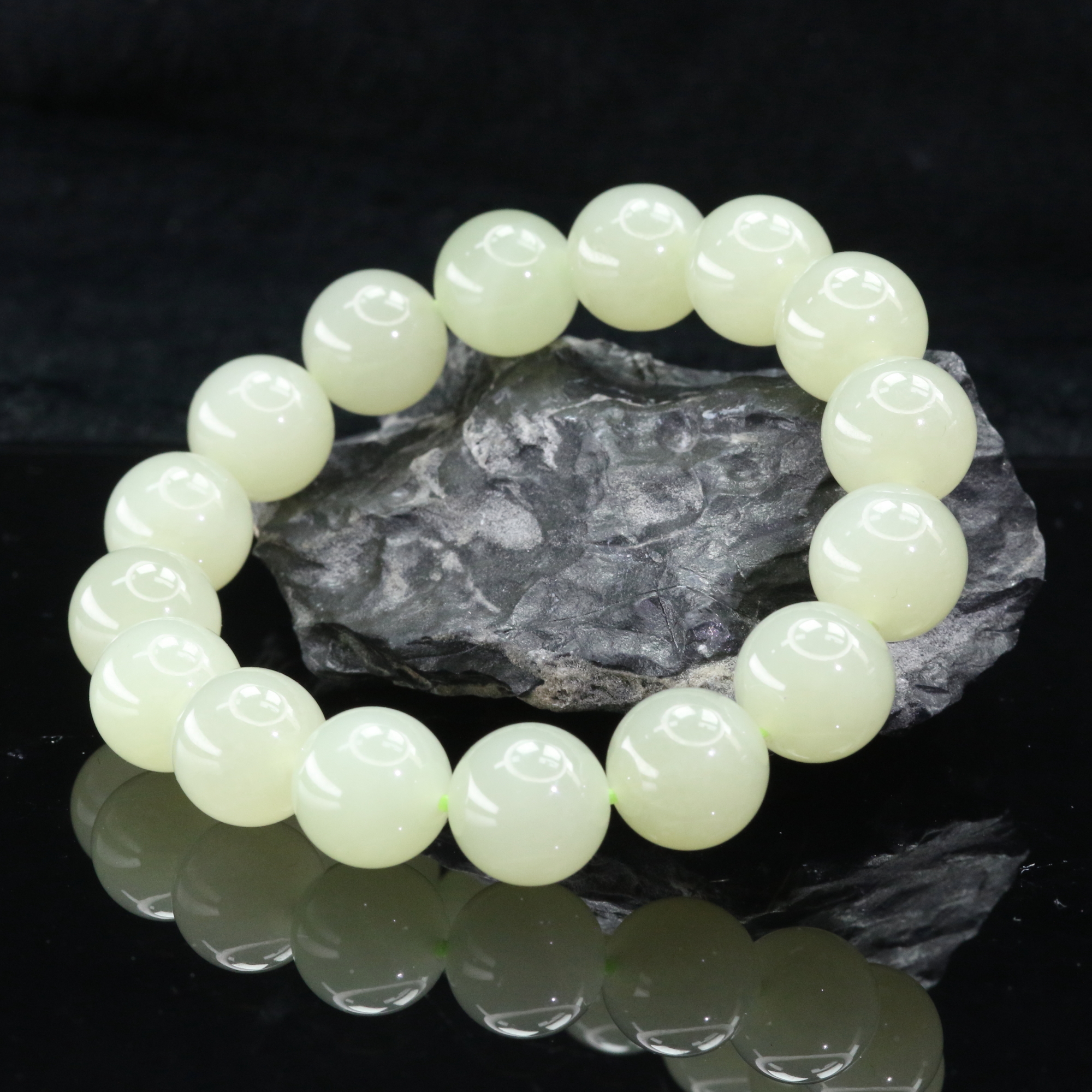 6和田玉晴水手串/000305上海嘉禾拍卖