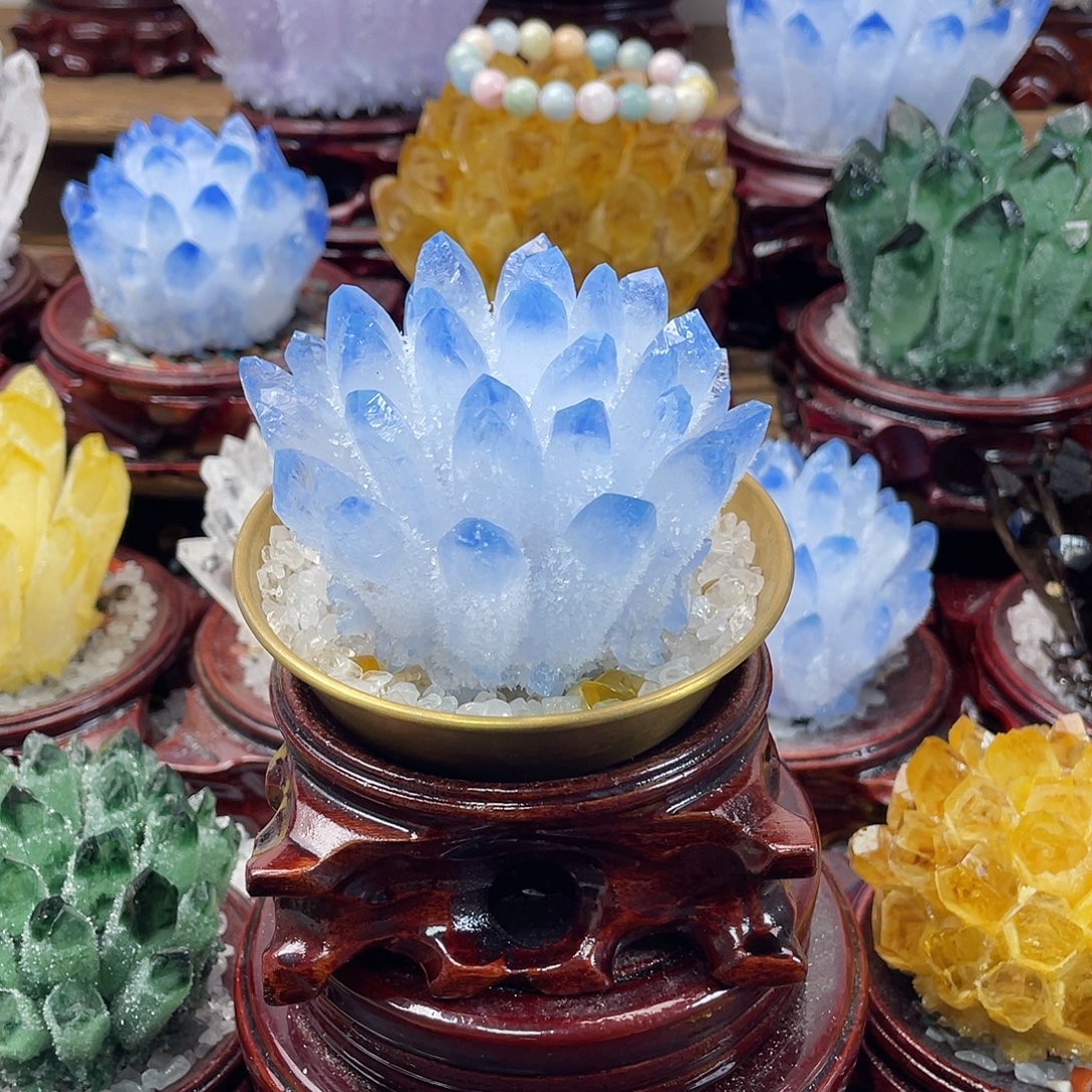 用***4石材天然蓝水晶150