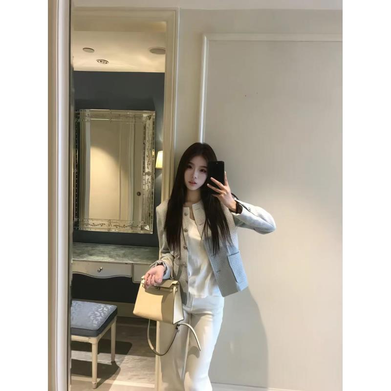 尹千金J【百搭神裤】白色牛仔裤高腰质感显瘦百搭直筒裤裤子K257468