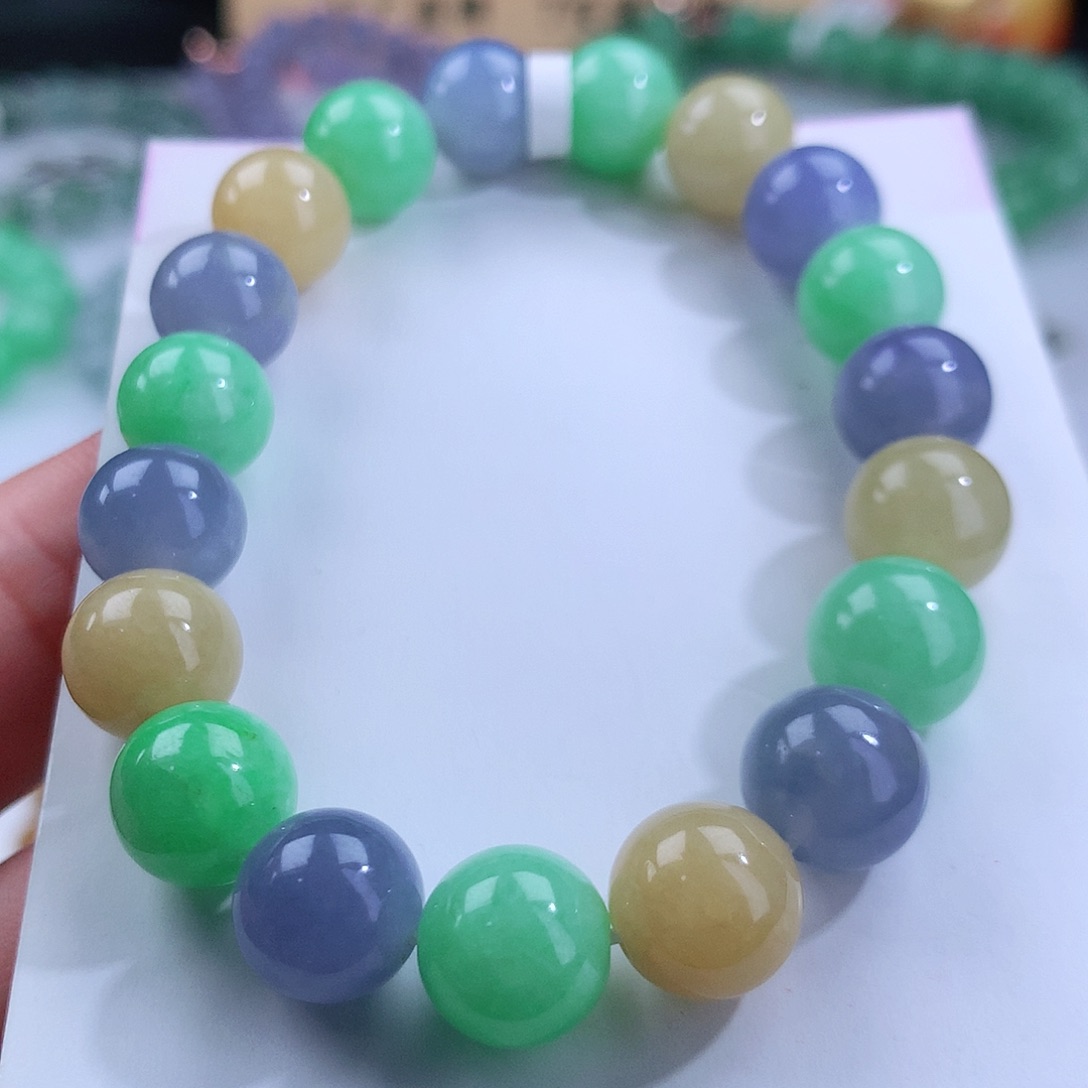 翡翠手链未镶嵌卡10mm