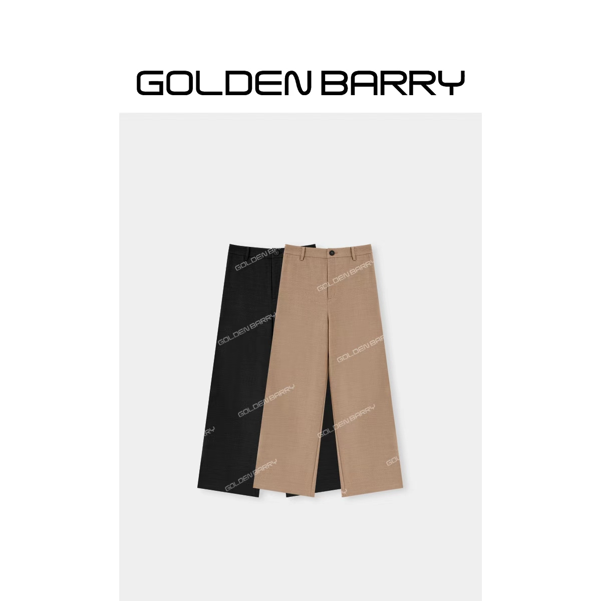 GOLDENBARRY|541172““星芒直裁””简约通勤阔腿西裤