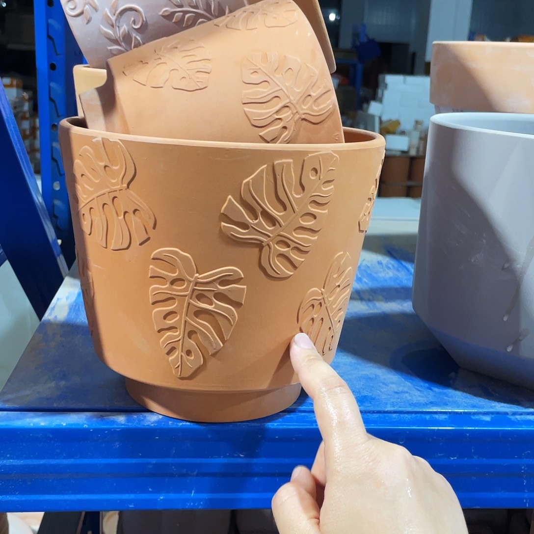 口19.5×17    14.5×13    红陶发2一大一小