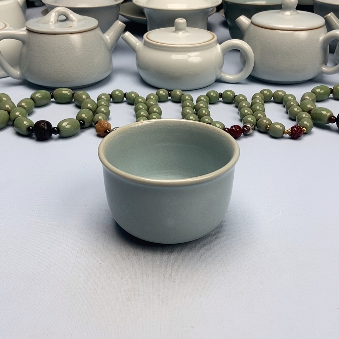 杯天青缸杯原矿原釉原产地