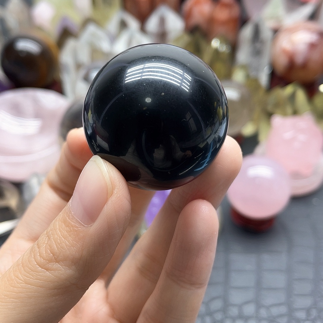 珠宝半成品未镶嵌水晶18金耀石球卡3.5mm