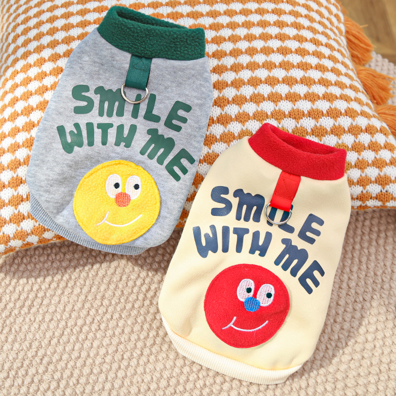 秋冬宠物可牵引马甲狗狗猫咪衣服饰用品卫衣加绒泰迪比熊法斗无毛