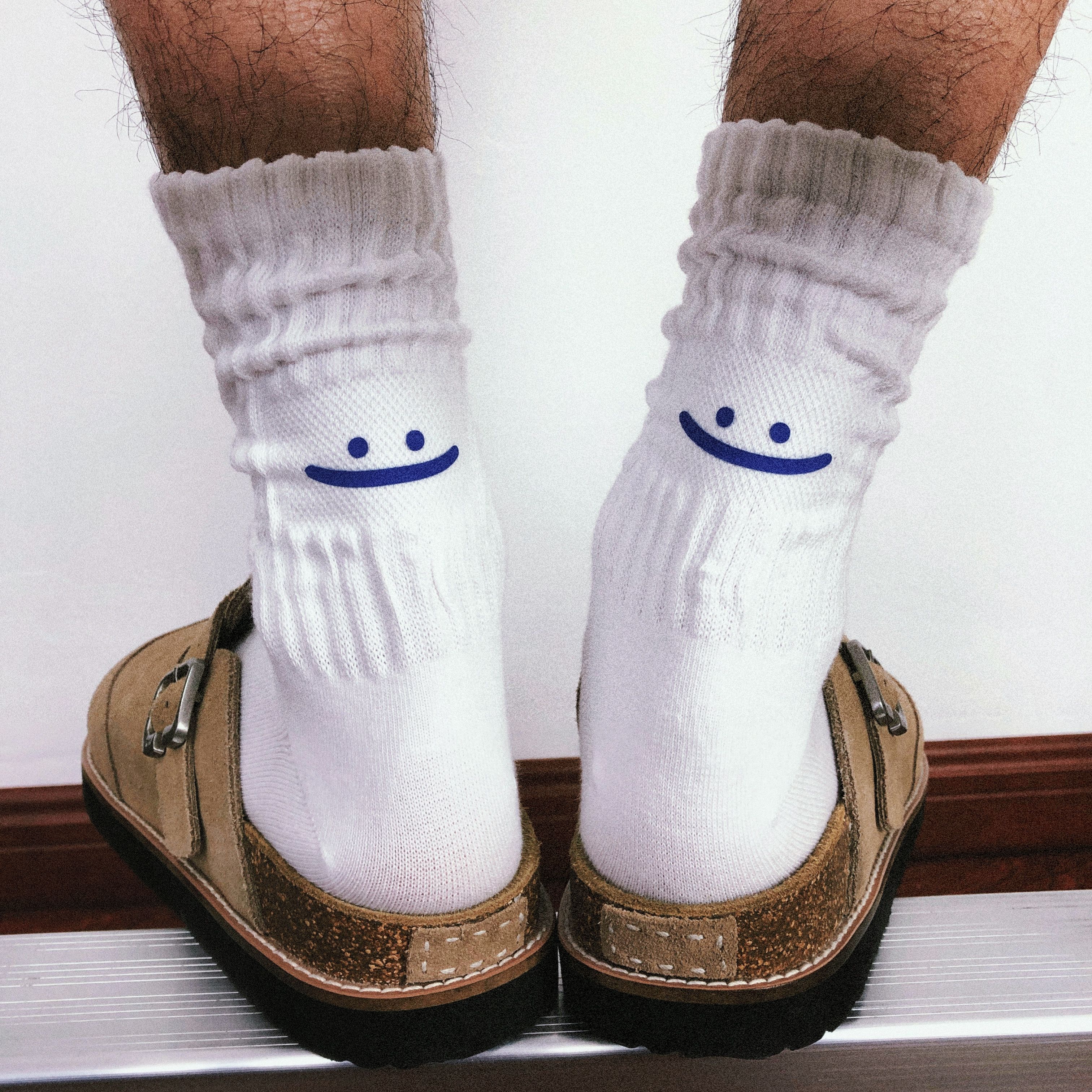 TREETALLIFE日系潮袜印花可爱笑脸袜春秋中筒情侣长袜吸汗透气