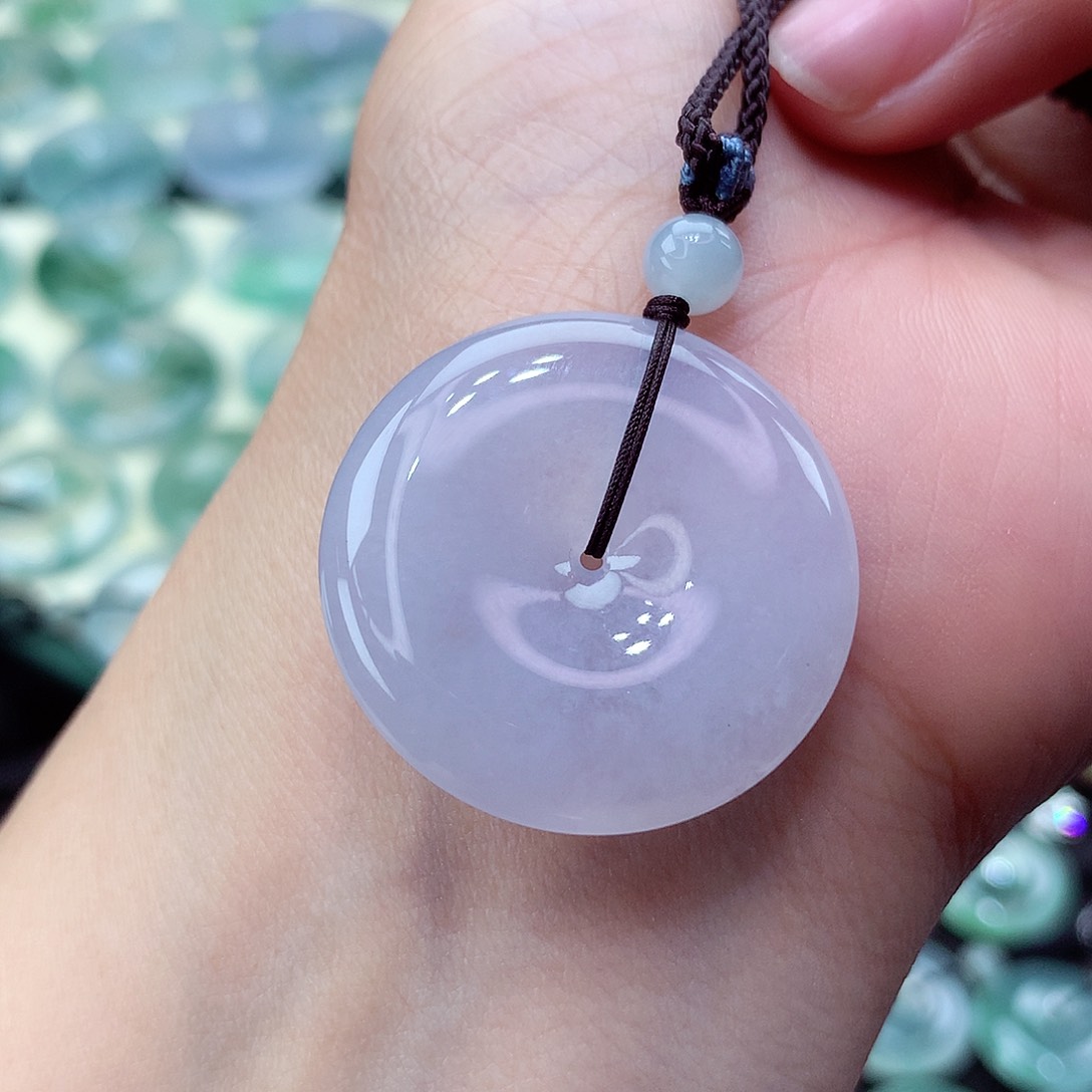 翡翠未镶嵌颈饰编号38尺寸29.9-5.7