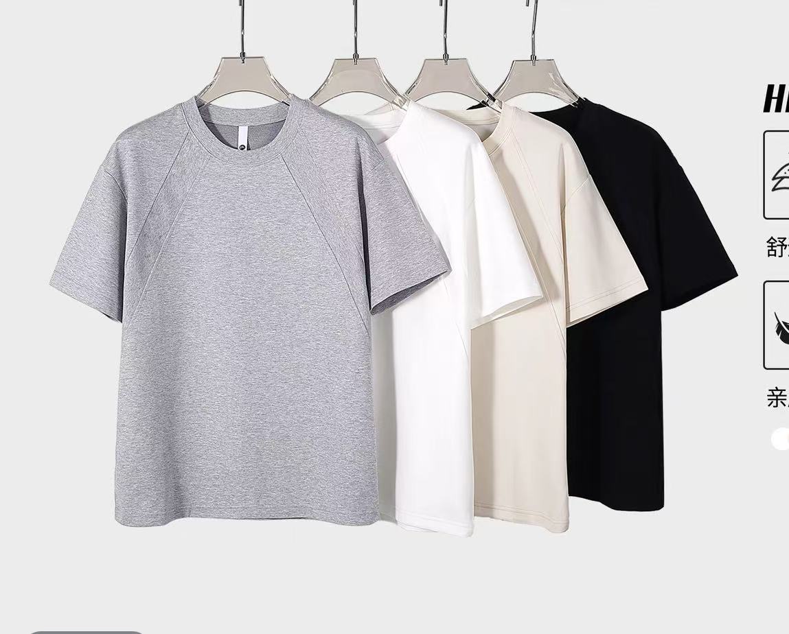 夏季新款大插肩拼接简约大方短袖T恤99522