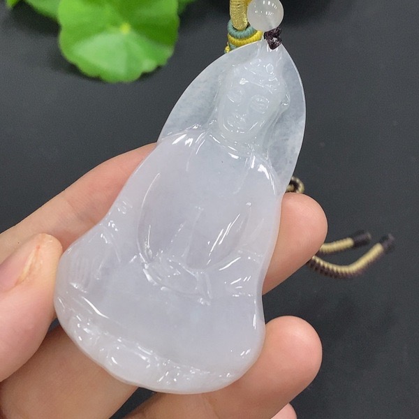 L13-天然A货翡翠-素衣观音