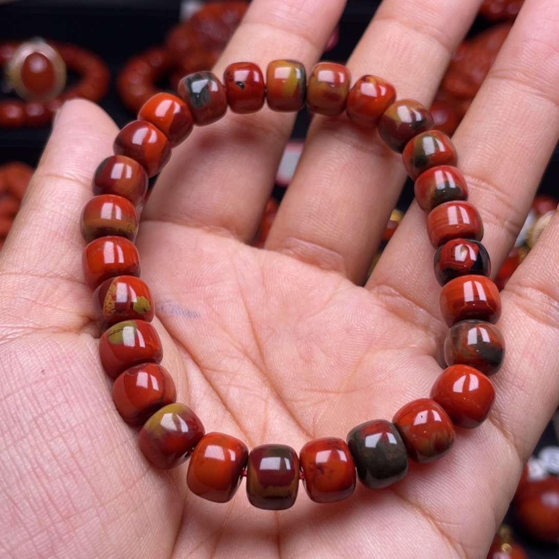 南红玛瑙珠宝奇石未镶嵌单圈