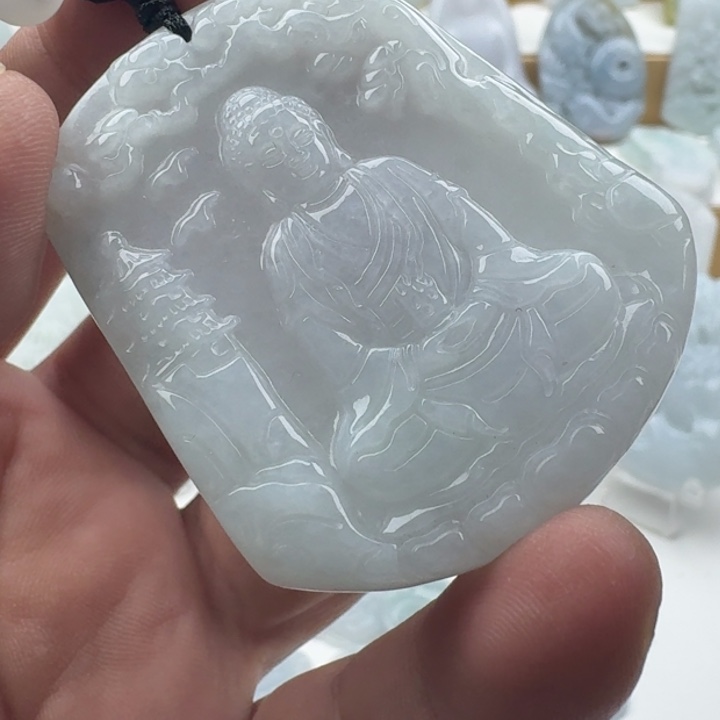 翡翠未镶嵌颈饰天然缅甸A货翡翠