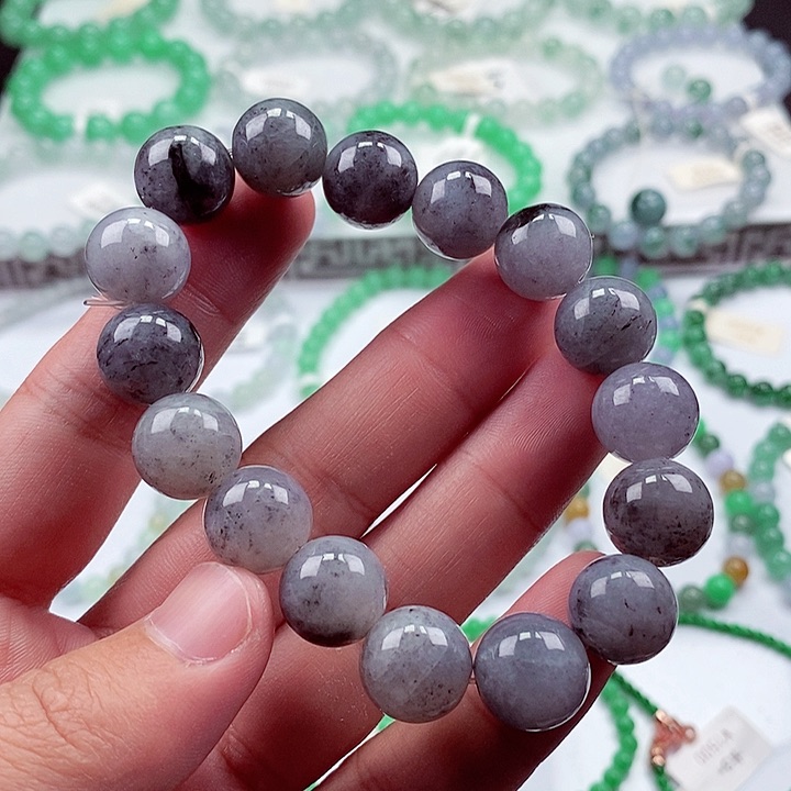 翡翠手链未镶嵌卡13+