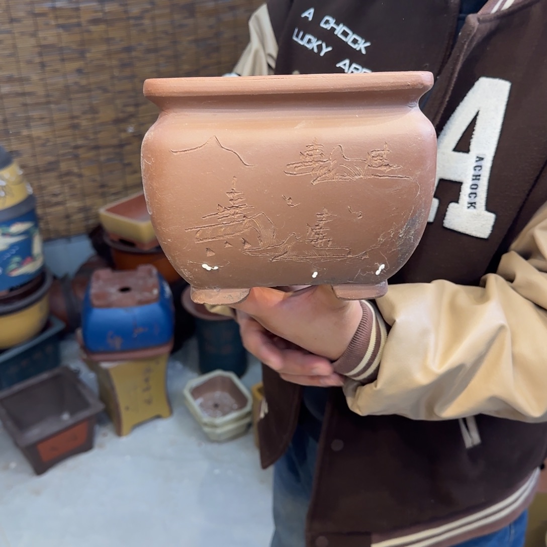 紫砂花盆口径15.8口径